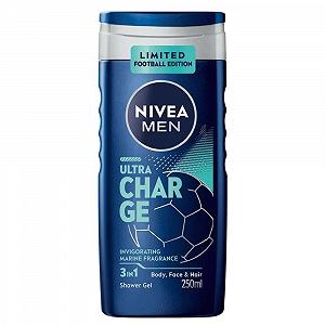 Гель для душа NIVEA Men 3-in-1 Ultra Charge мужской - упаковка из 6 шт (6 х 250 мл) - Фото 1