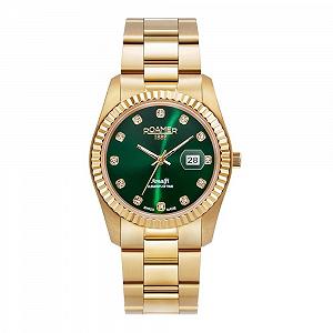 Купити Жіночий Годинник Roamer Amalfi 852844 Золотий/Золотий/Зелений, Браслет - Фото 1 Жіночий Годинник Roamer Amalfi 852844 Золотий/Золотий/Зелений, Браслет - Фото 1