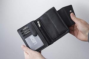 Кошелек LEAS Женский Вертикальный с RFID защитой, Натуральная Кожа, Черный synthetic.ua - Фото 1