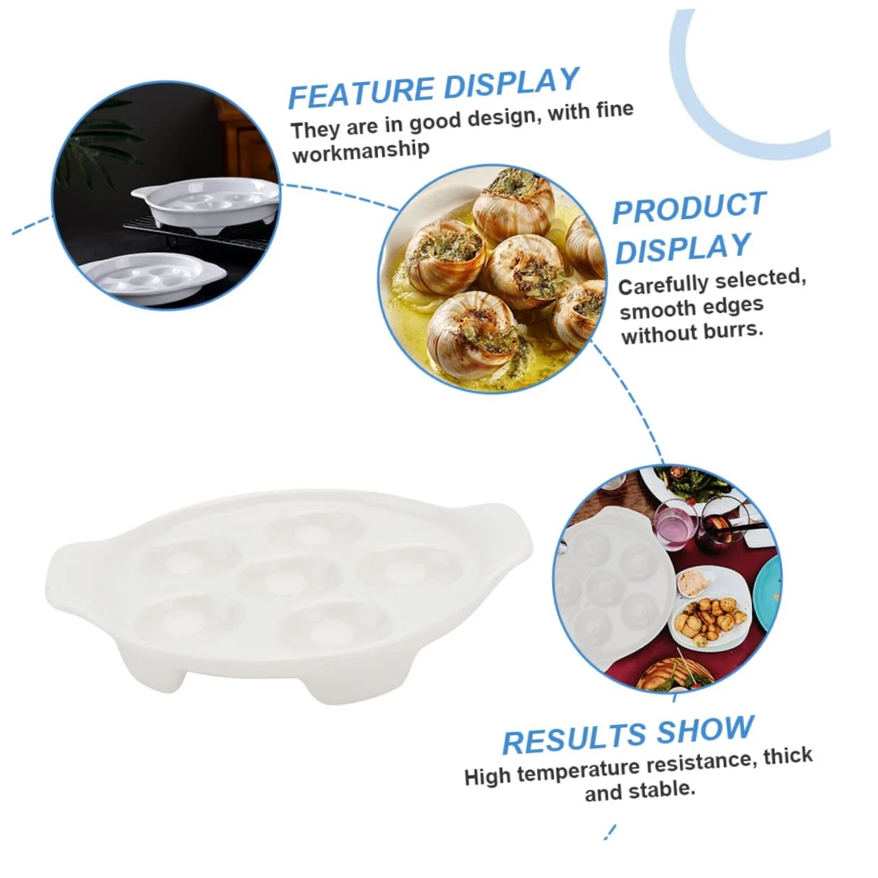 Форма для равликів VICASKY набір 2 шт. кераміка на 6 та 12 отворів біла, фото №8 Форма для равликів VICASKY набір 2 шт. кераміка на 6 та 12 отворів біла, фото №8