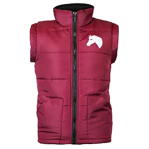 Жилет для верховой езды детский MS-Trachten Mia бордовый стеганый с легкой подкладкой - Фото 1