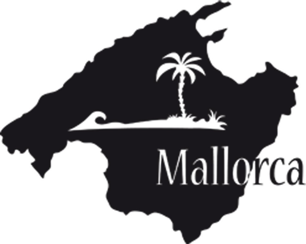 Наклейка на стіну GRAZDesign Карта Мальорки Іспанія 50 x 40 см 070 Чорний, фото №2