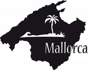 Наклейка на стіну GRAZDesign Карта Мальорки Іспанія 50 x 40 см 070 Чорний synthetic.ua - Фото 1