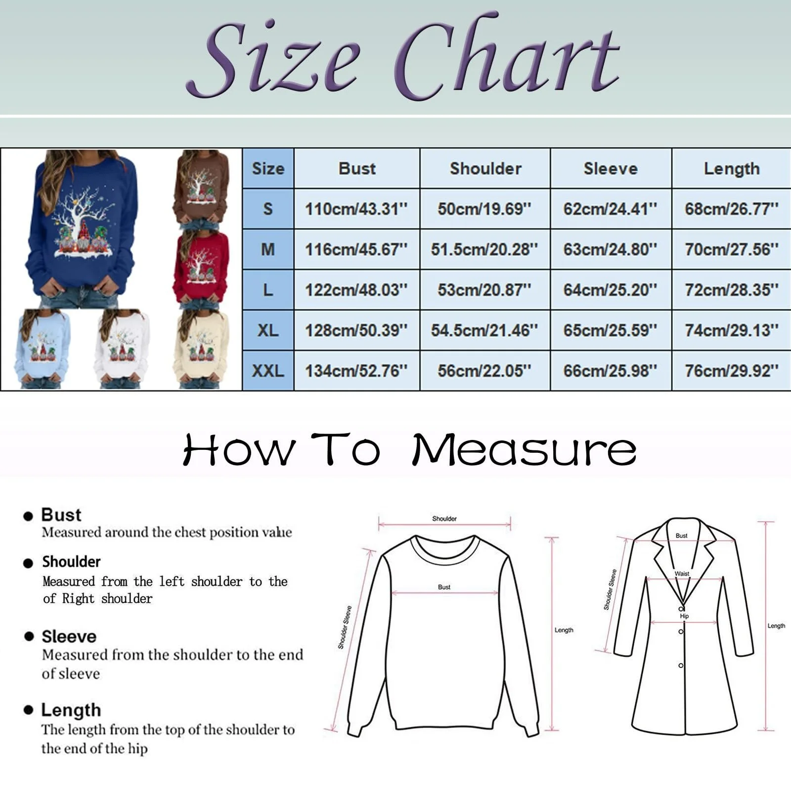 Різдвяний джемпер GFPGNDFHG Жіноча різдвяна блузка з круглим вирізом Вільний джемпер з Сантою, фото №4 Різдвяний джемпер GFPGNDFHG Жіноча різдвяна блузка з круглим вирізом Вільний джемпер з Сантою, фото №4