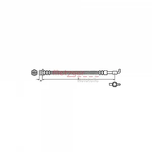 Гальмівний шланг METZGER 4110880 для MAZDA, задня вісь зліва, задня вісь справа - Фото 1