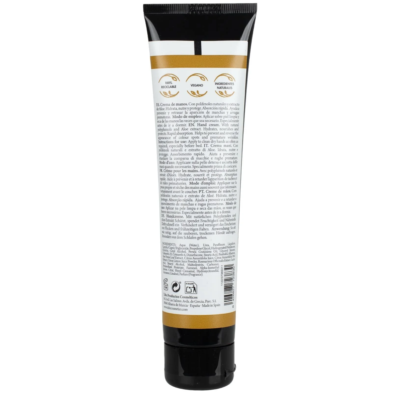 Крем для рук Tahe Nature Зволожуючий та проти пігментних плям з екстрактом алое вера, 100 мл, фото №2