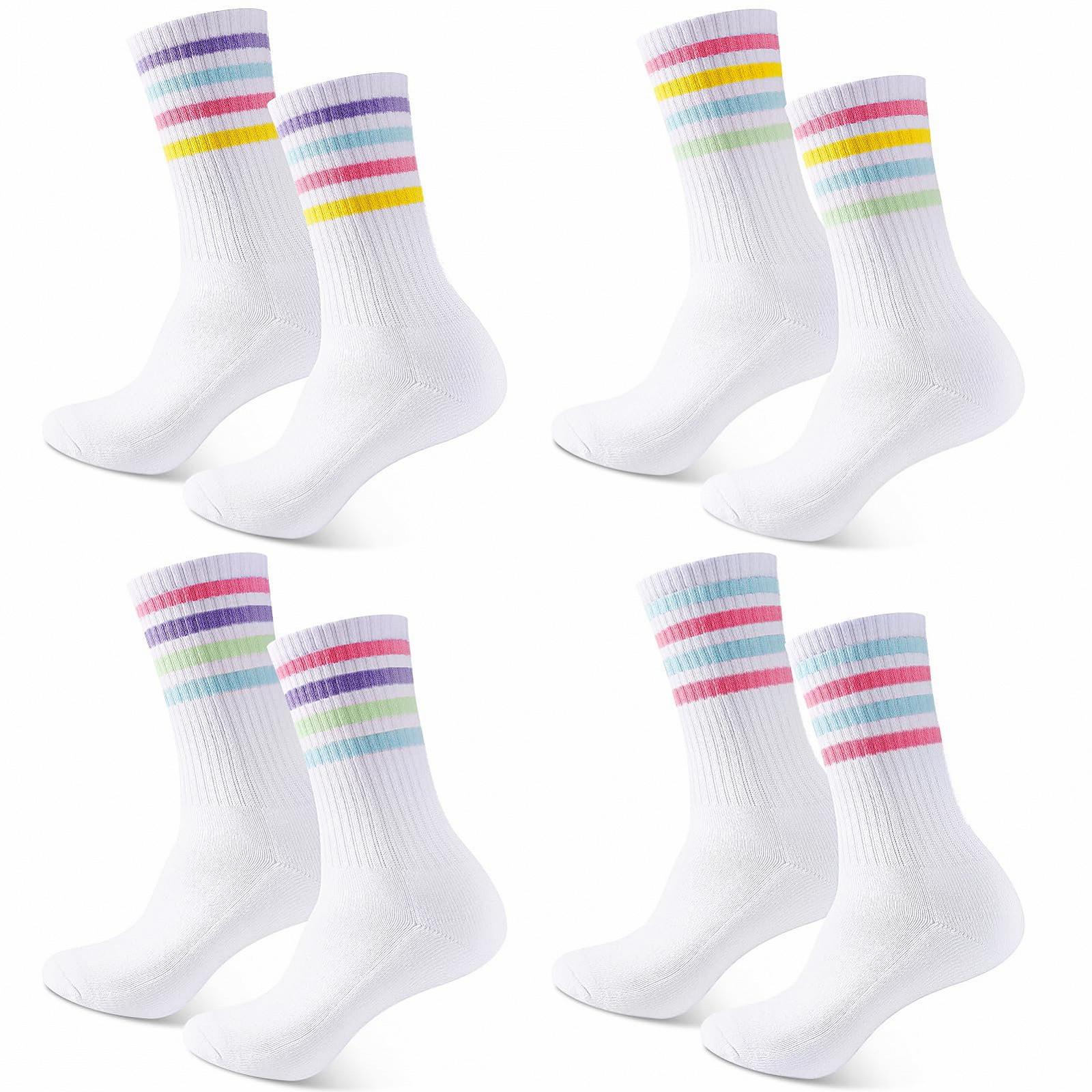 Теннисные носки Белый, 4 пары, размер 35-40, фото №1