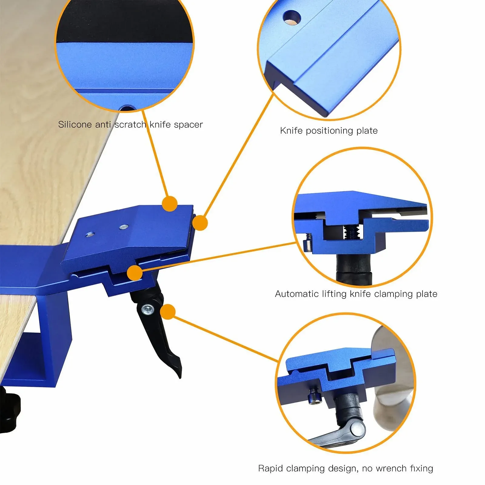 Набір для заточування ножів Kadimendium із фіксованим кутом поворотом на 360 градусів та 8 каменями, фото №3