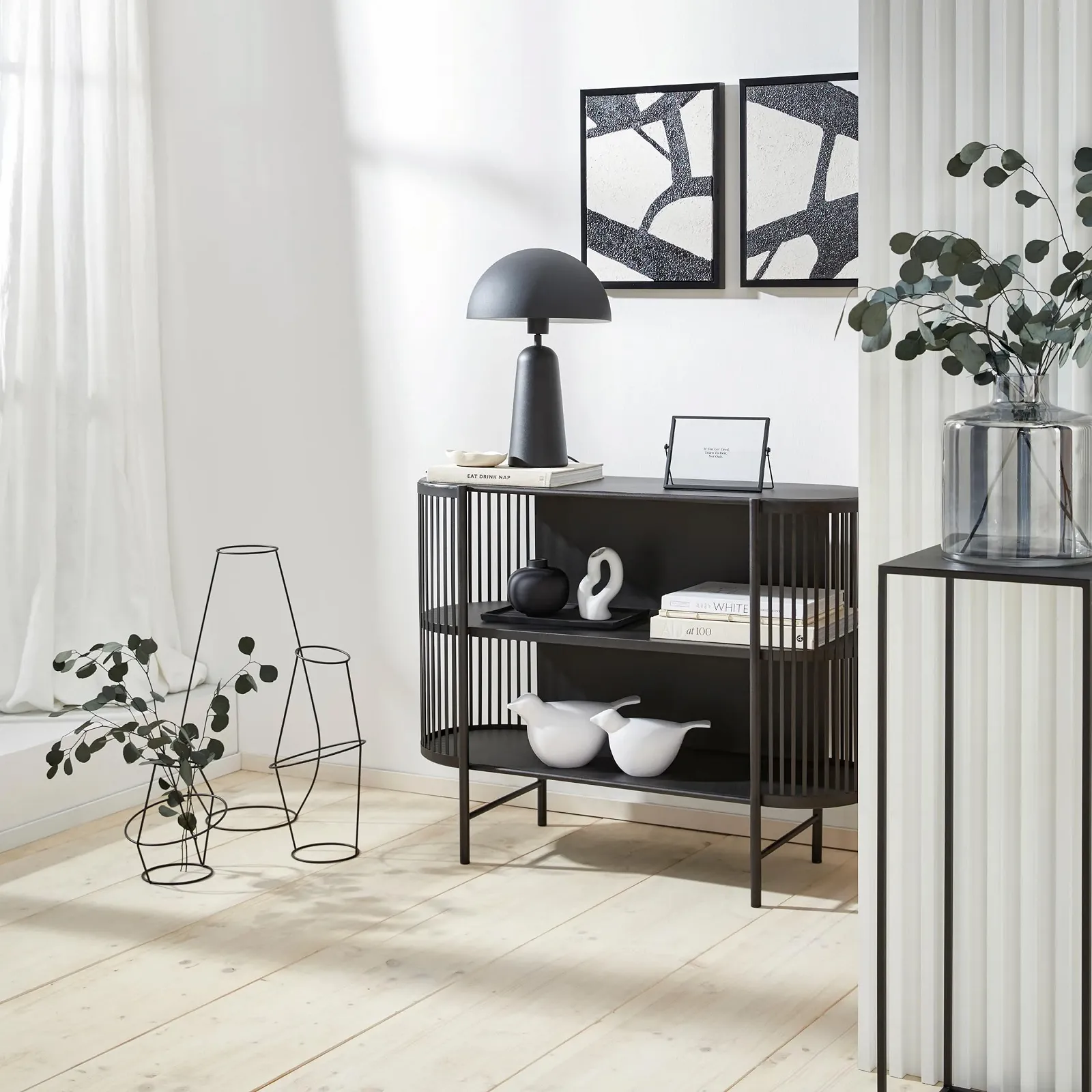 Настільна лампа EGLO Aranzola у формі гриба металева E27 Чорно-біла, фото №5