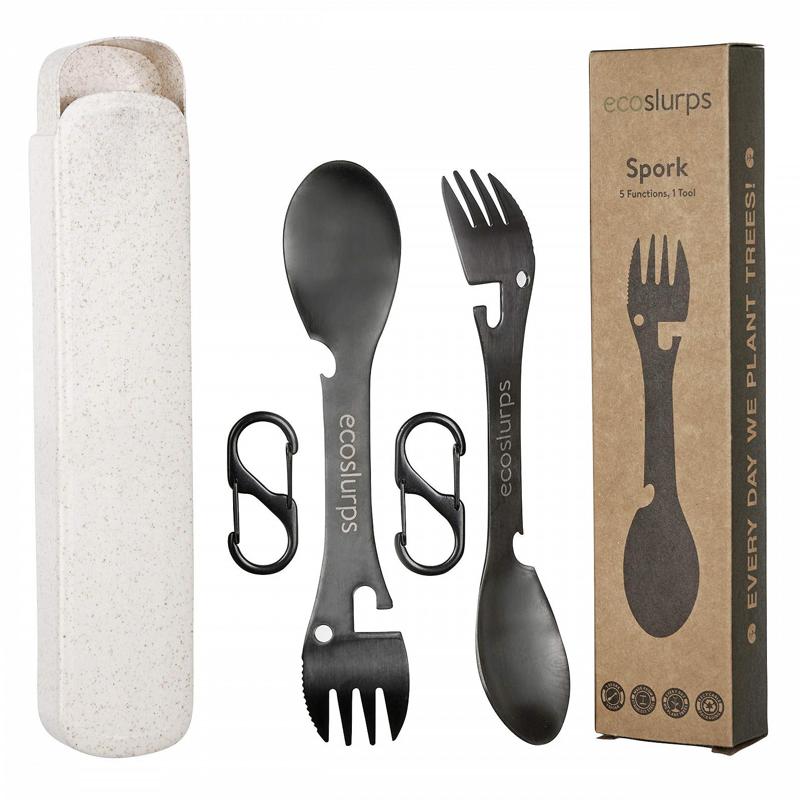 Spork EcoSlurps Титановий З чохлом і затискачем Для кемпінгу, фото №4 Spork EcoSlurps Титановий З чохлом і затискачем Для кемпінгу, фото №4