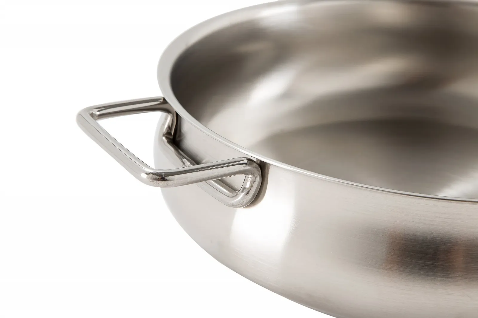 Низкая кастрюля Barazzoni Tummy с 2 ручками нержавеющая сталь 18/10 тройное дно 26 см, фото №3