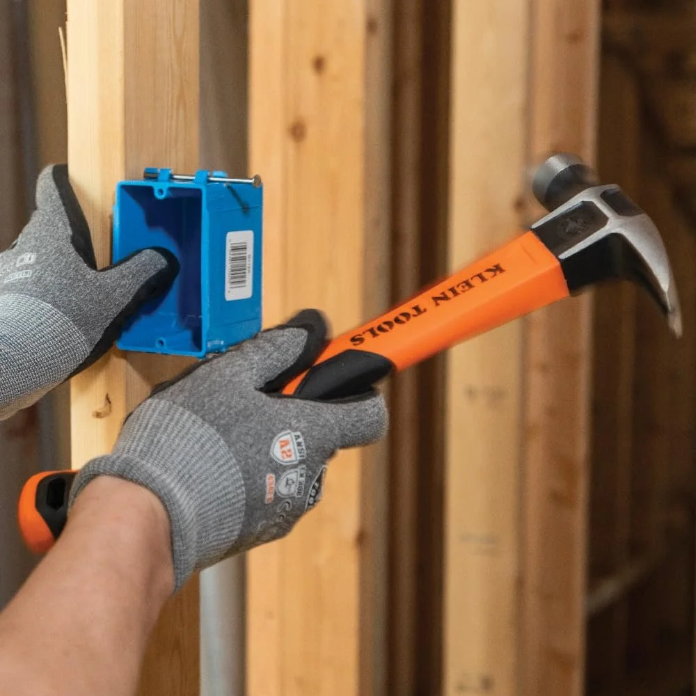 Молоток-гвоздодер Klein Tools H80816 13" 16 унций с гладкой головкой и ручкой из стекловолокна, фото №9