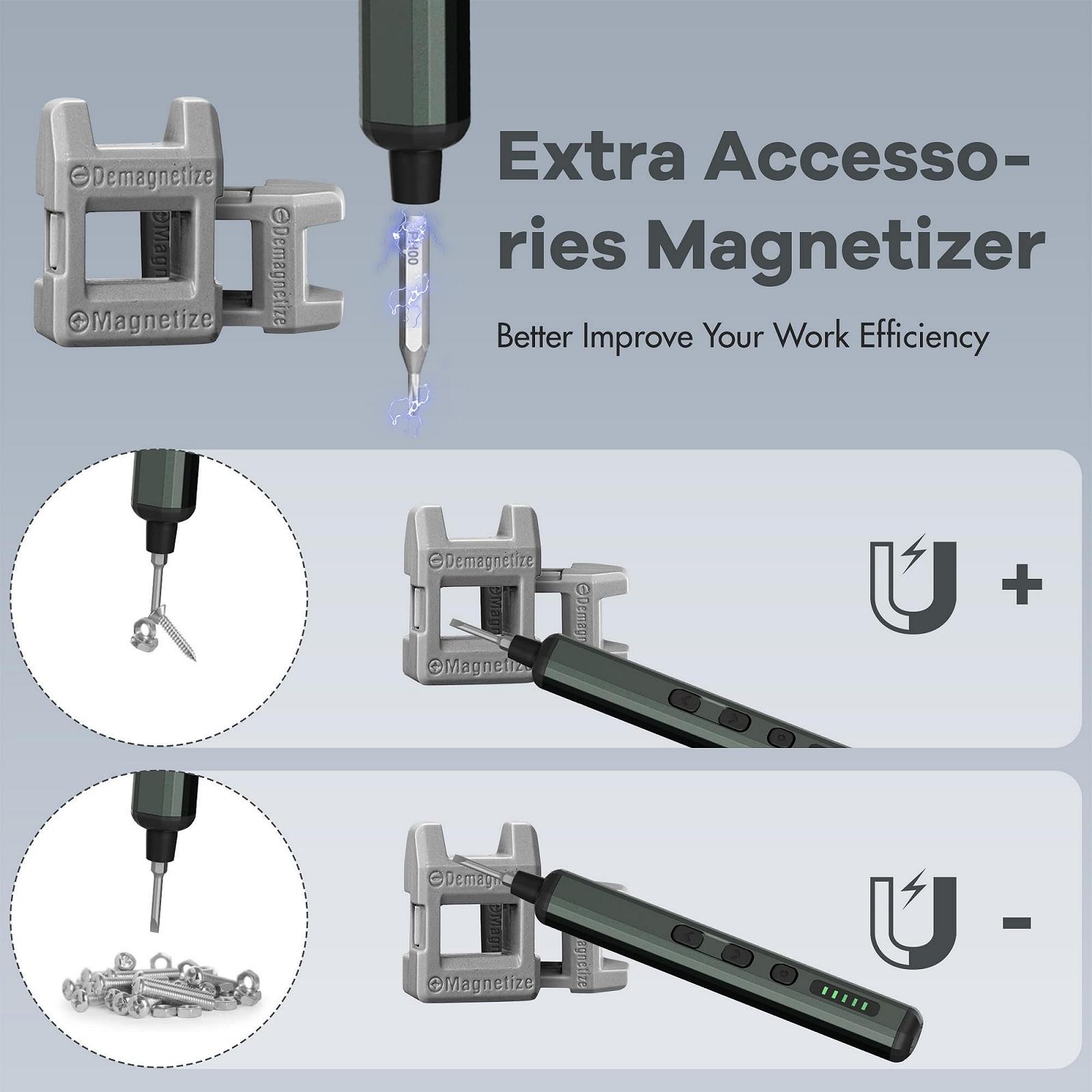 Електричний викрутковий набір Mini 68 в 1 Магнітний Прецизійний, фото №4