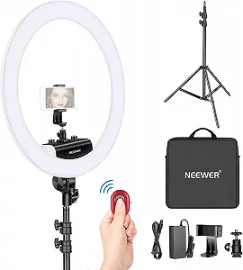 Купити Кільцева LED лампа 18" NEEWER RL-18 (RP18) / 3200-5600K / Регулювання яскравості / Bluetooth / Чорна - Фото 1 Кільцева LED лампа 18" NEEWER RL-18 (RP18) / 3200-5600K / Регулювання яскравості / Bluetooth / Чорна - Фото 1