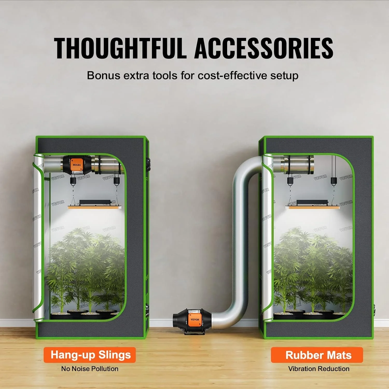 Канальний вентилятор VEVOR GX-04-100 / 100 мм / 340 м³/год / 23 Вт / 29 дБ / Черный, фото №7