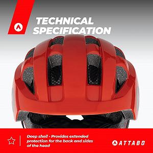 Велошолом ATTABO K200 Дитячий (55-59 см) 17 Вентиляційних Отворів Інмолд Конструкція Відбиваюче Лого Регулювання Глибока та Безпечна PC Оболонка synthetic.ua - Фото 1
