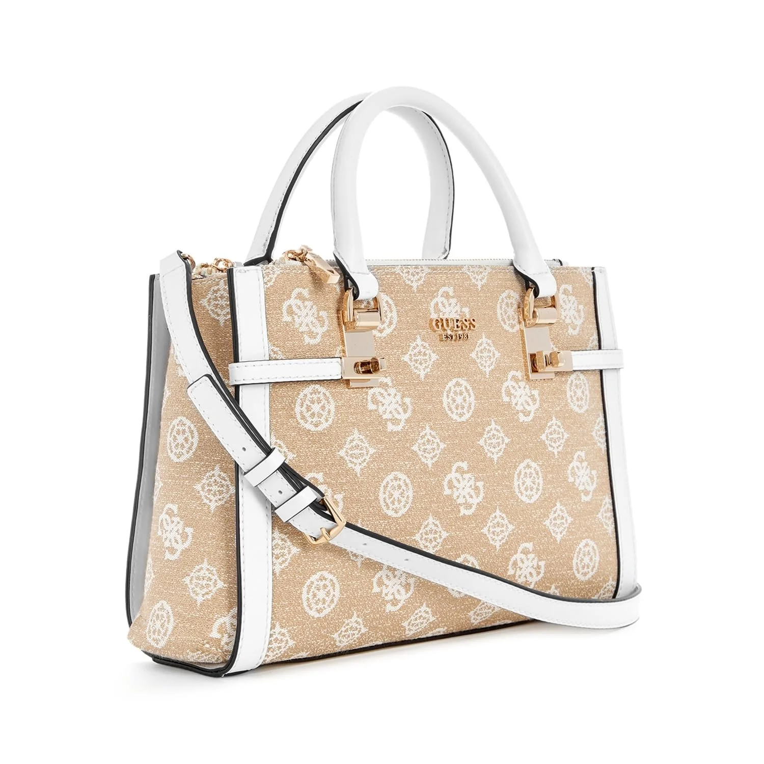 Сумка GUESS Loralee Status Satchel White Logo, фото №5