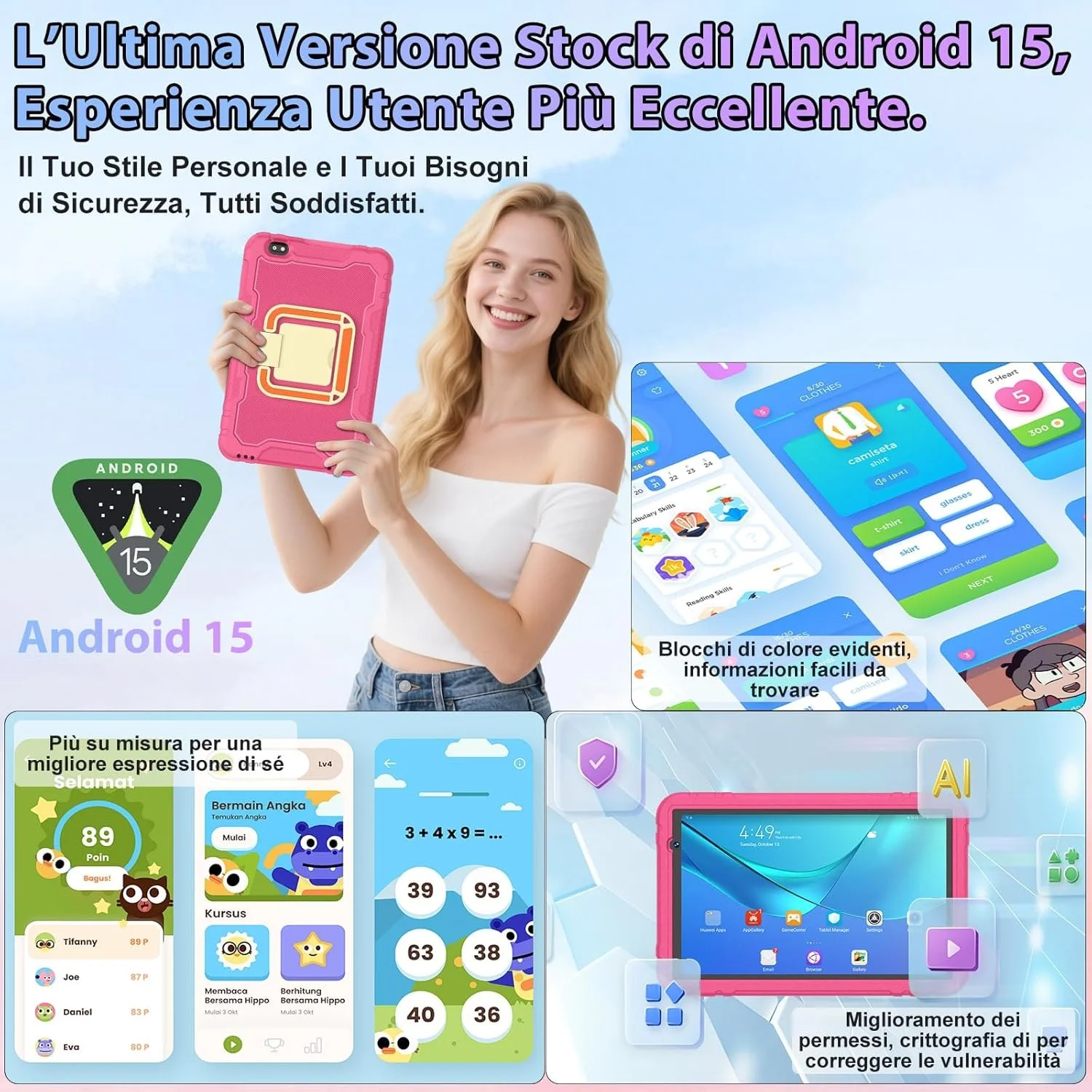 Дитячий планшет 10.1" JUEDUR R500 10.1" 6+16/128Gb 8 ядер Android 15 8000 mAh Чорний, фото №3 Дитячий планшет 10.1" JUEDUR R500 10.1" 6+16/128Gb 8 ядер Android 15 8000 mAh Чорний, фото №3