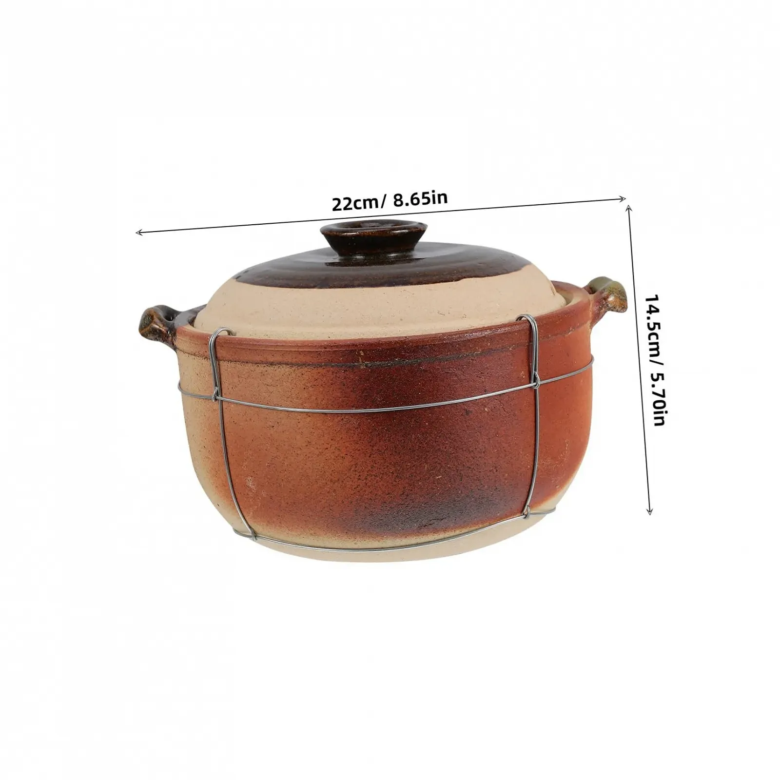 Керамический глиняный горшок Casserole Pan традиционный китайский для супов и тушения, фото №2