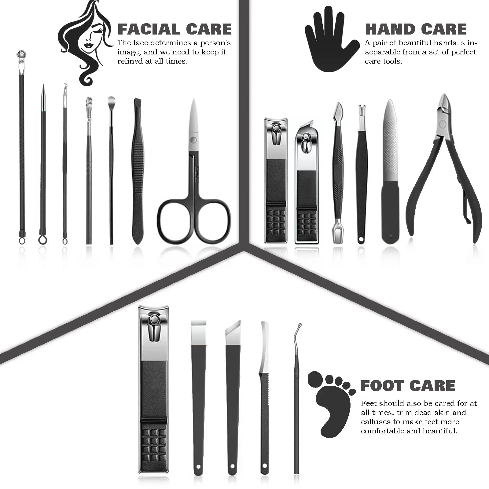 Набір для манікюру, 18 в 1 професійний, фото №3