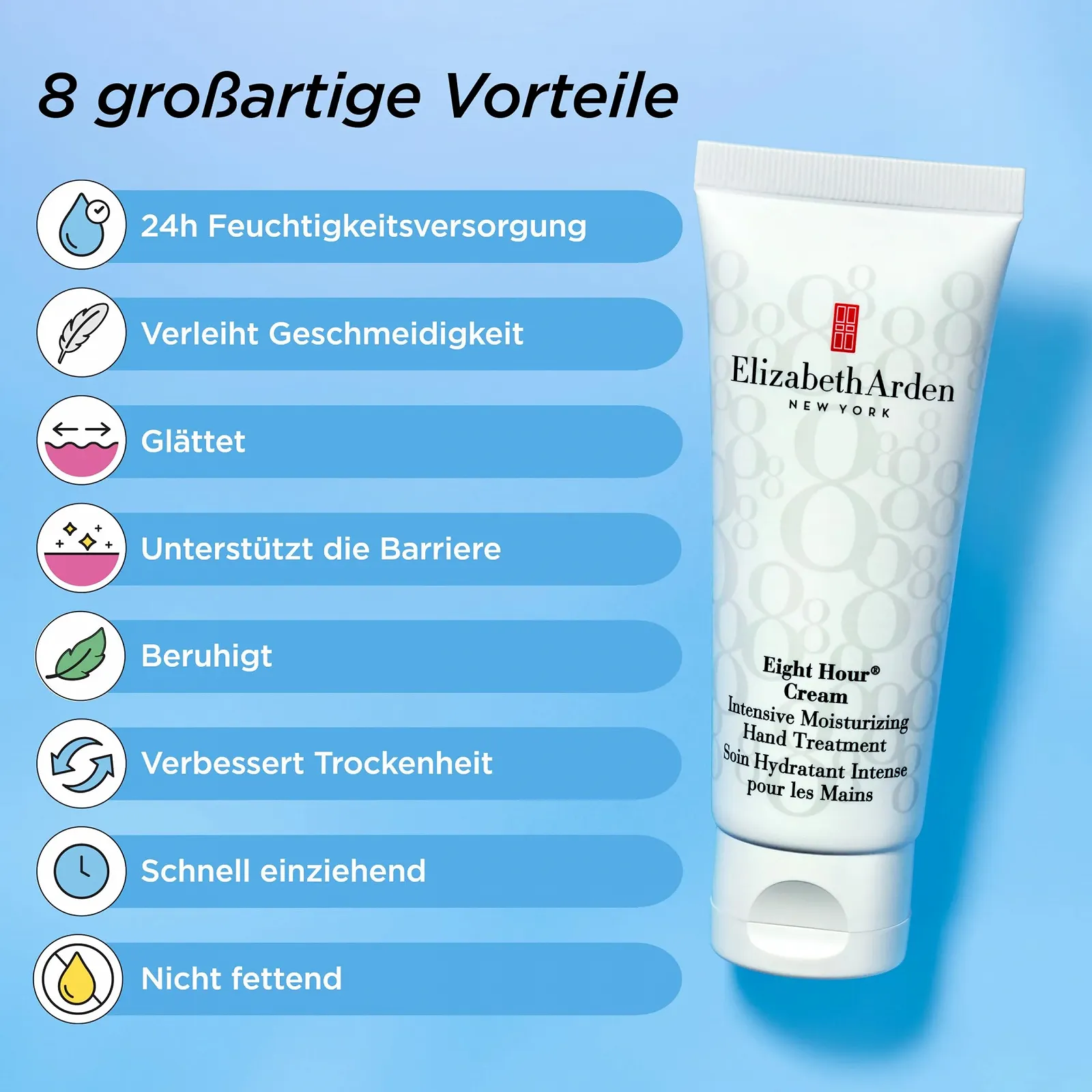 Зволожуючий крем для рук Eight Hour, 200 мл, фото №3