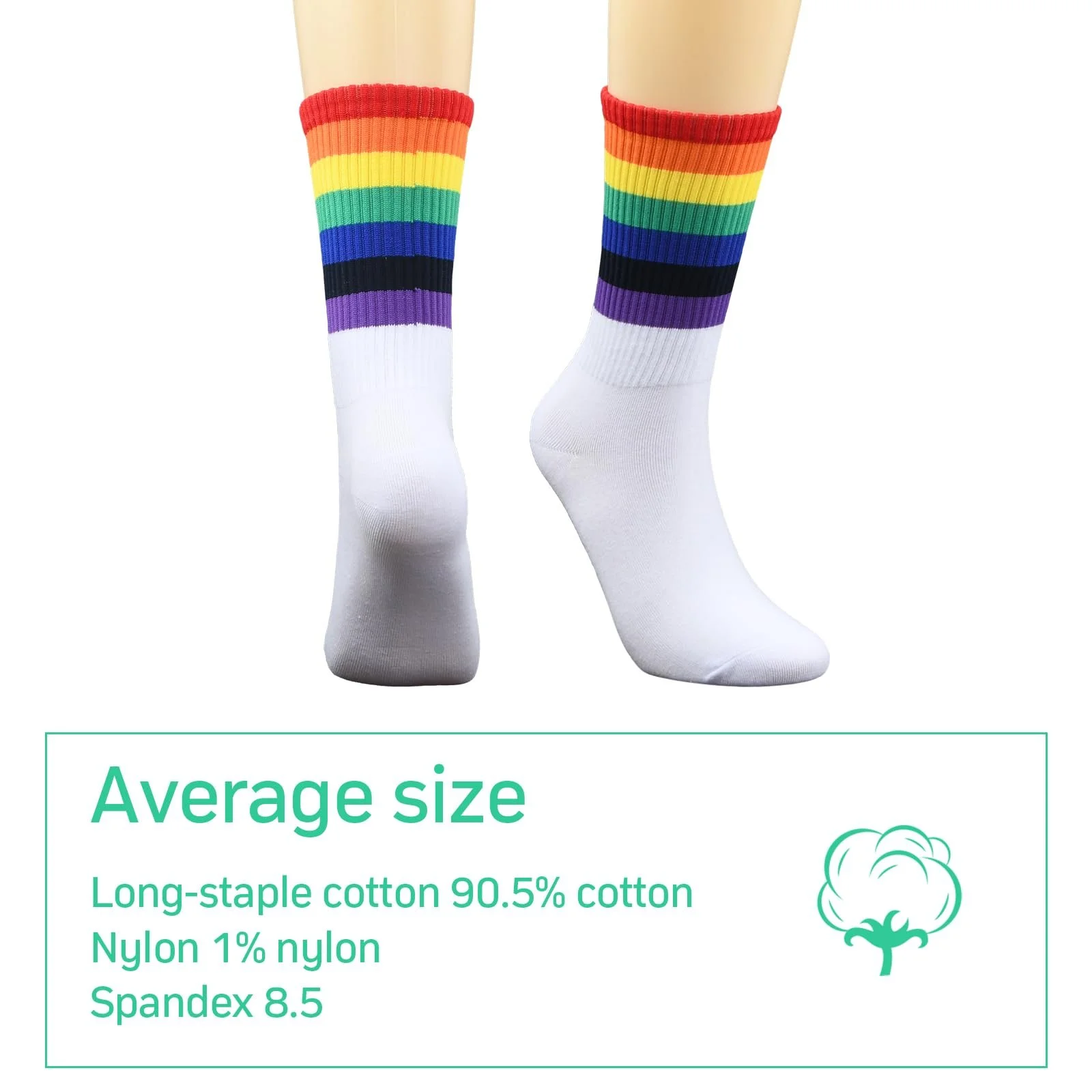 Шкарпетки Тенісні в стилі ретро для Чоловіків та Жінок 8 пар, фото №2