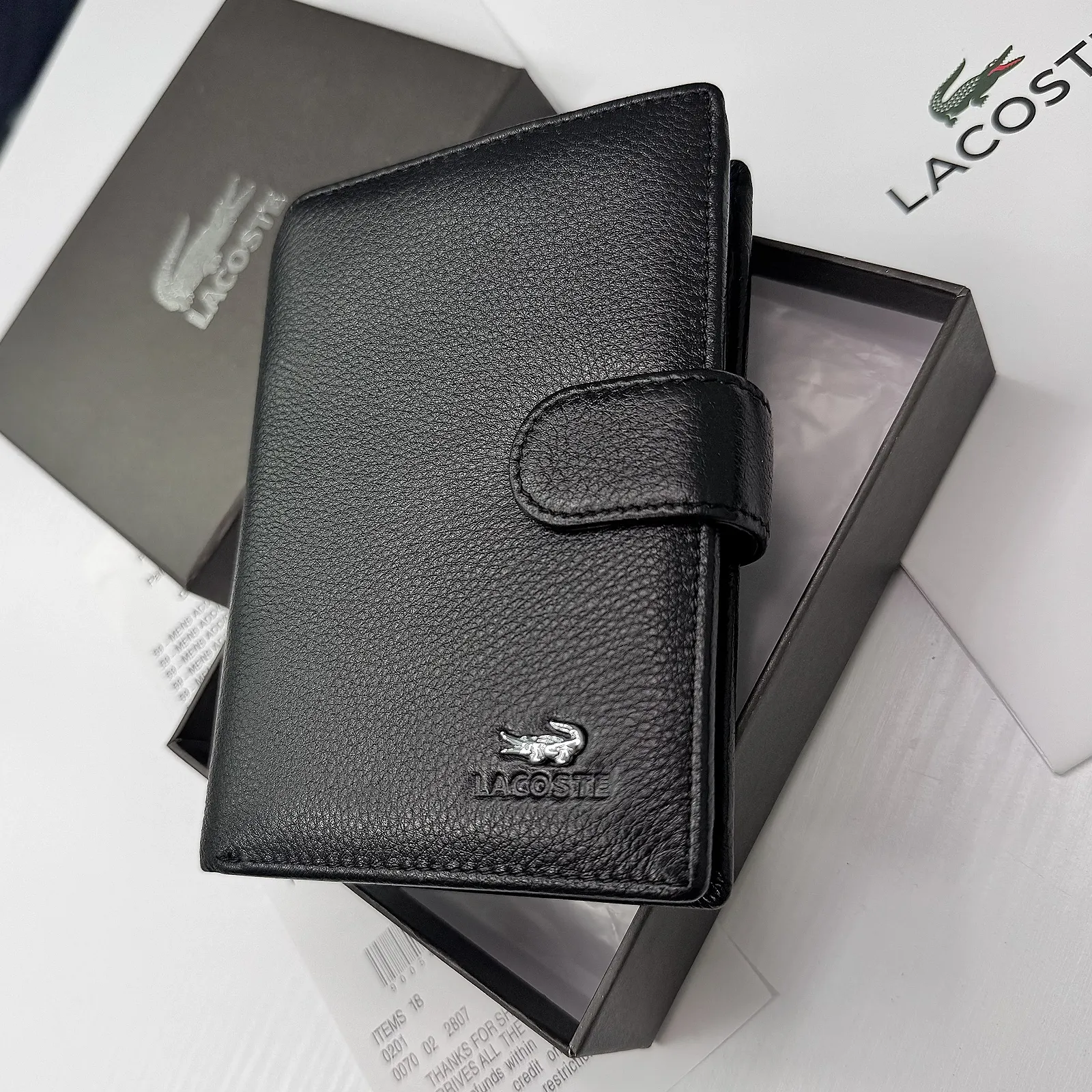 Мужское портмоне вертикальное кожаное Lacoste, фото №13