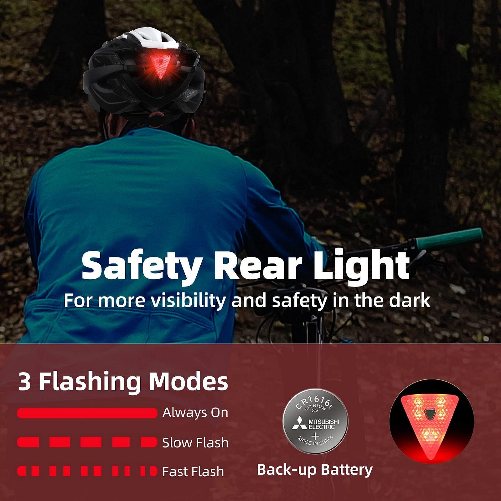Велосипедный шлем KINGLEAD MTB с магнитным визором, регулируемый легкий шлем для скейтбордистов - интегрированный светодиодный задний фонарь, фото №5