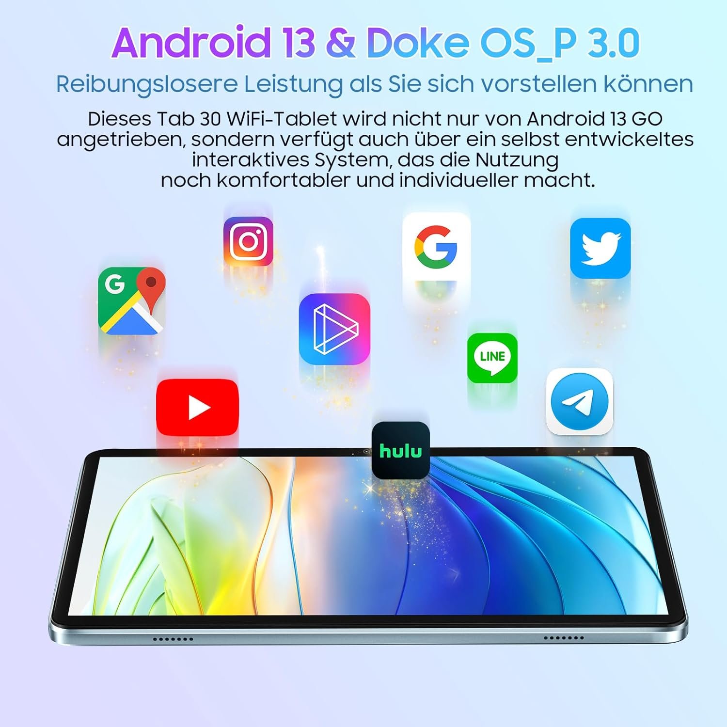 Планшет 10.1" Blackview Tab 30 Wi-Fi 2+4/64Gb 8 ядер Android 13 5100 mAh Блакитний, фото №2