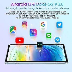 Планшет 10.1" Blackview Tab 30 Wi-Fi 2+4/64Gb 8 ядер Android 13 5100 mAh Голубой synthetic.ua - Фото 1