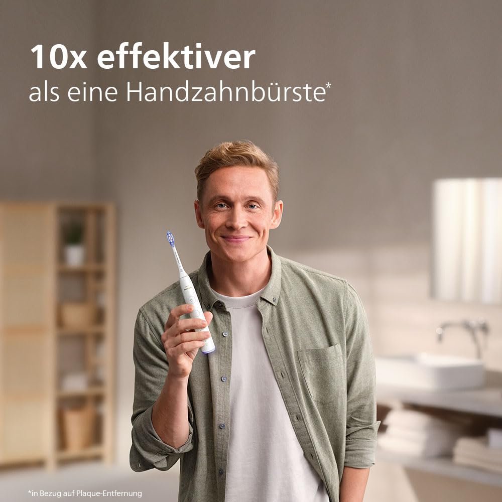 Электрическая зубная щетка Philips Sonicare 7100 Белая и темно-синяя, 2 шт. в упаковке, фото №2