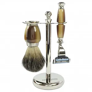 Набор для бритья Golddachs Artificial Horn/Brass Erinoid/Silver - Фото 1