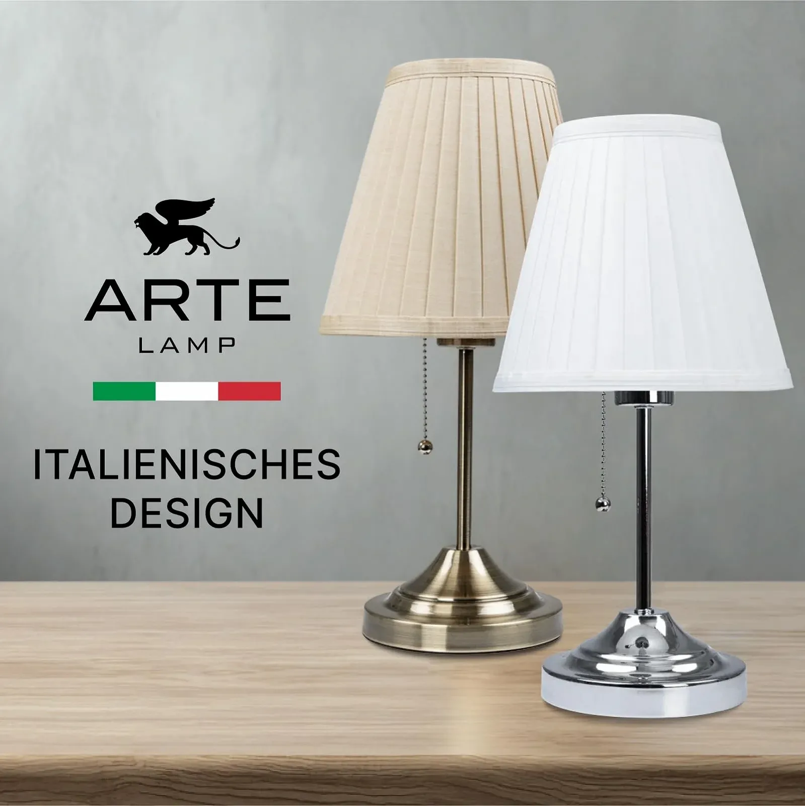 Настільна лампа LED класична декоративна білий текстильний абажур з кабелем, фото №9