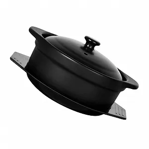 Каструля керамічна з кришкою та підставкою для супів та тушкування - Фото 1