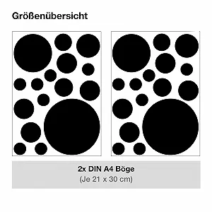 Набір наклейок на стіну Round Sky Dots 32 круги Чорний synthetic.ua - Фото 1