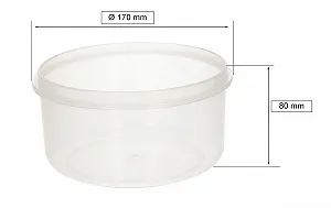Ланч-бокс KOTARBAU 1.5 л круглий пластиковий Прозорий synthetic.ua - Фото 1