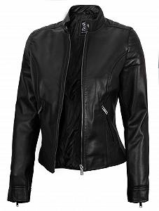Шкіряна куртка fjackets Довга жіноча мотоциклетна куртка та пальто з натуральної овечої шкіри - Фото 1