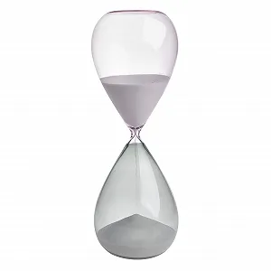 Пісочний годинник TFA Dostmann 18.6011.02.40 скляний 60 хвилин Grey/Pink - Фото 1