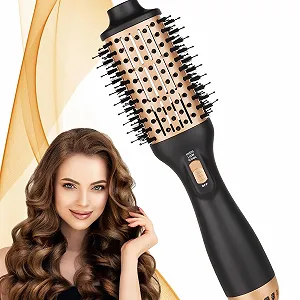 Фен-щетка Bizcasa Professional 4-in-1 1000 W с ионизацией золотистая - Фото 1