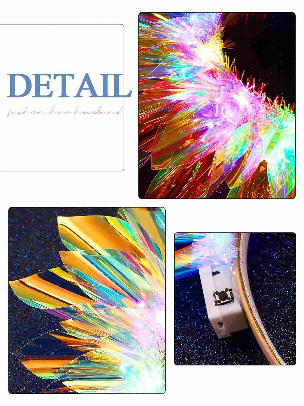 Світлодіодний обруч-корона для волосся, фото №5