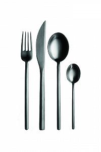 Набір столових приборів Mepra Due Ice, з 24 предметів, срібний synthetic.ua - Фото 1