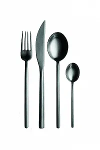 Набір столових приборів Mepra Due Ice, з 24 предметів, срібний synthetic.ua - Фото 1