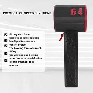 Електричний повітродувка  1 000 000 RPM 64 mm Nozzle Brushless Motor 8000 mAh Rechargeable Wireless synthetic.ua - Фото 1