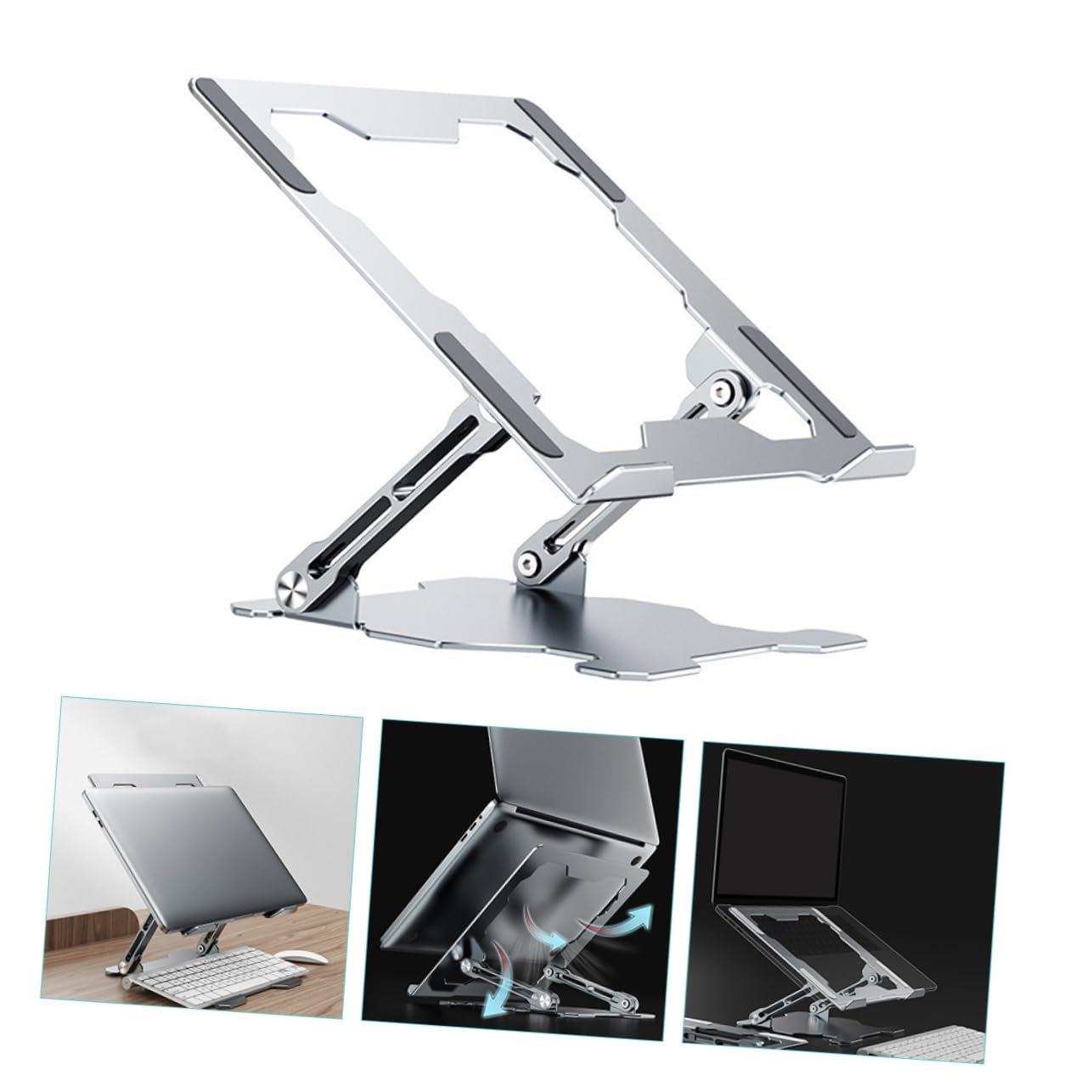 Подставка для ноутбука Gatuida Регулируемая по высоте, алюминиевый сплав, складная, эргономичная, фото №8