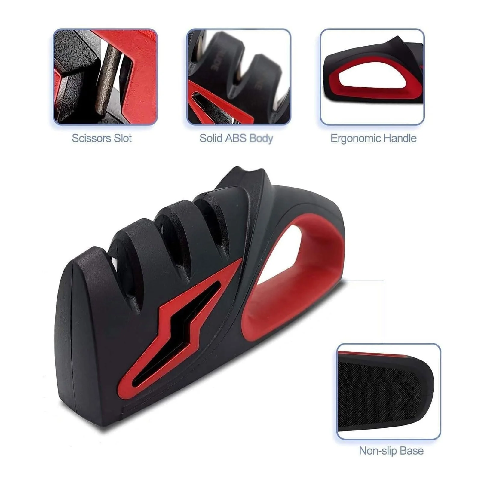 Точило для ножів та ножиць 4 в 1 ручна портативна, фото №3 Точило для ножів та ножиць 4 в 1 ручна портативна, фото №3