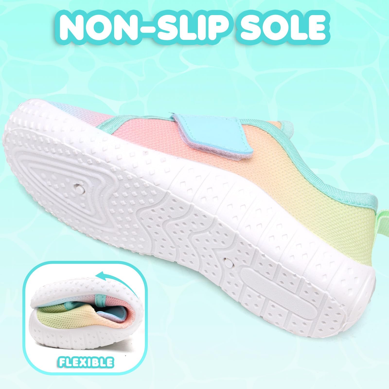 Водная Кроссовки Детская Кроссовки для плавания и девочек Кроссовки для босоножек Быстросохнущая пляжная Кроссовки для водных видов спорта Нескользящая, фото №5