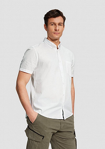 Рубашка Regular fit s.Oliver 2161421.0100 Белый 3XL - Фото 1
