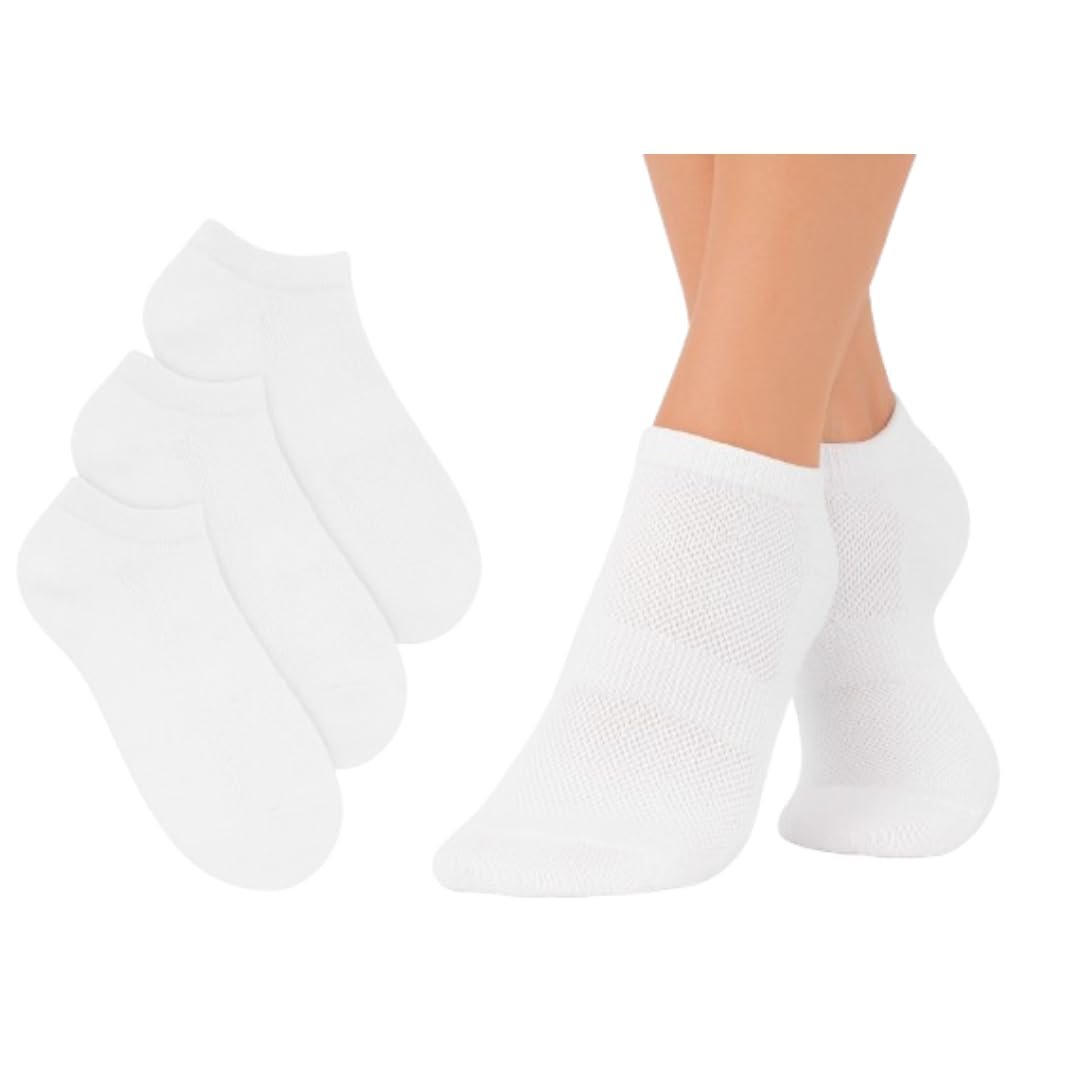 Носки Trainer Nod Off Bamboo 6 пар, для женщин, размер 4-8, с нескользящей щиколоткой, поддержкой свода стопы и лодыжки, дышащие носки для бега с захватом, фото №1