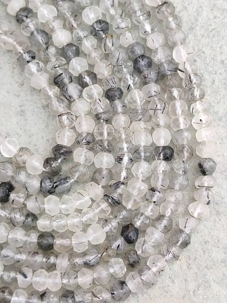 Бусины Рутил круглые граненые 4.5-5 мм, фото №4