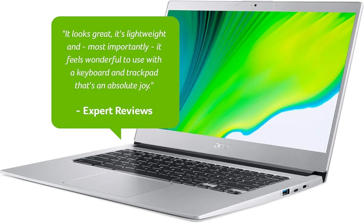 Сенсорний ноутбук 14" Acer Chromebook 514 (CB514-1HT-P6FG) Intel N4200 RAM 4GB eMMC 128GB 12год батарея Chrome OS Алюмінієвий корпус, фото №3